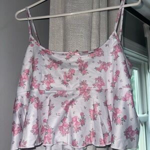 Altar'd State Pink Floral Camisole Top